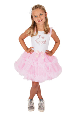 Baby Girl's & Little Girl's "I'm Royal" Ruffle Dress