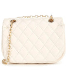 Popatu Ivory Quilted Handbag