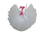 Pawpatu Handcrafted White Tulle Tutu with Adjustable Ribbon for Pets