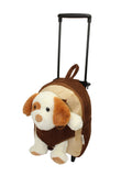 Kid's Dog Rolling Backpack with Removable Plush