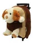 Kid's Dog Rolling Backpack with Removable Plush