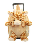 Kid's Giraffe Rolling Backpack with Removable Plush