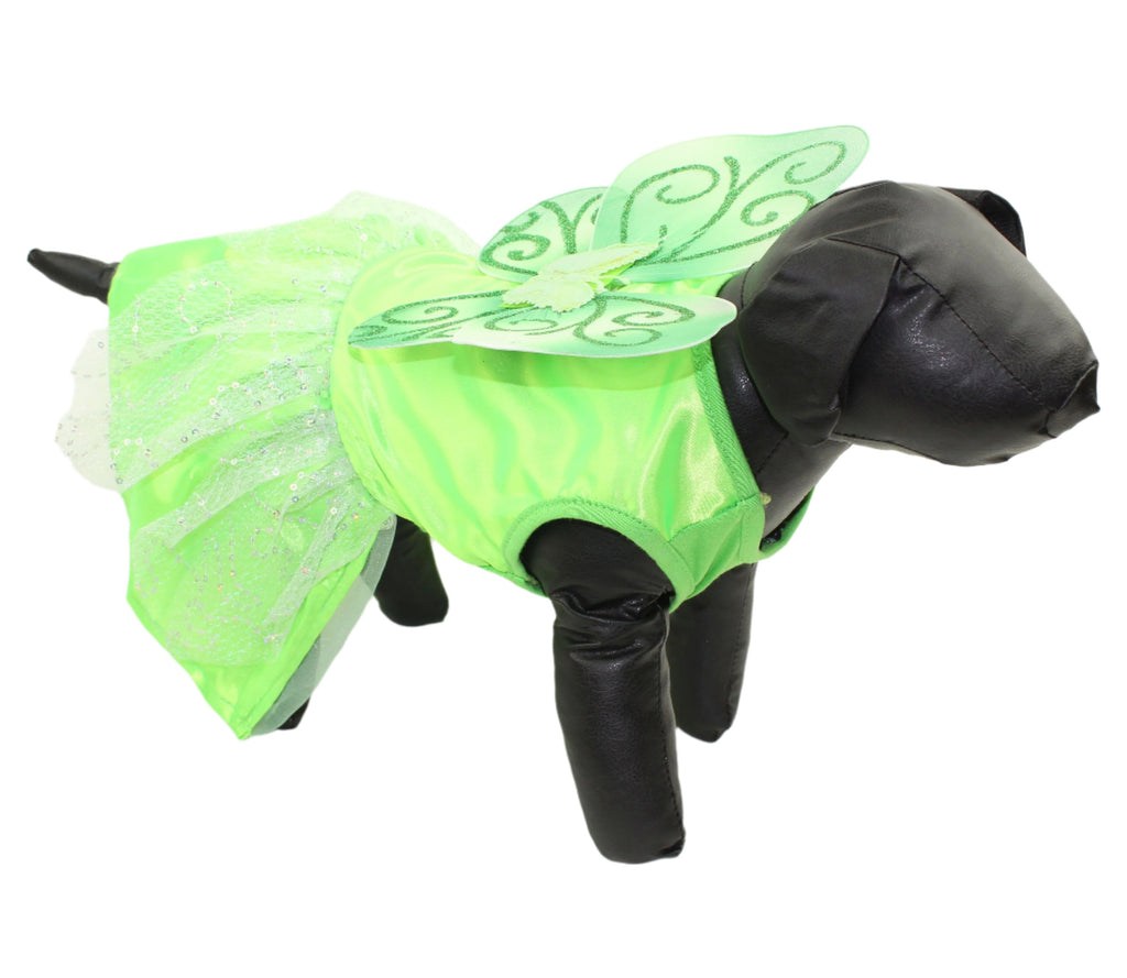 Pawpatu Green Fairy Costume Dress for Pets