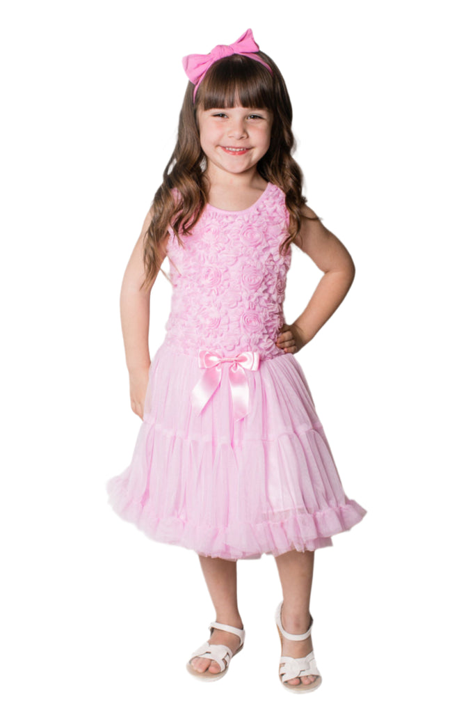 Little Girl's Pink Ruffle Petti Tutu Dress