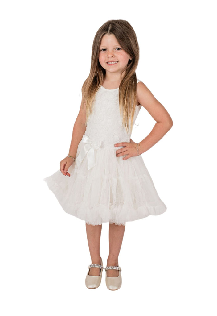 Little Girl's White Tutu Dress