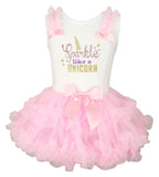 Popatu Baby "Sparkle like a UNICORN" Ruffle Petti Dress