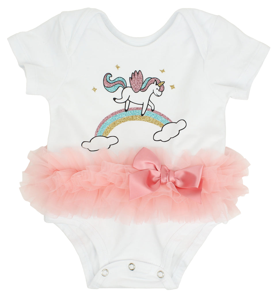 Popatu Baby Tutu Bodysuit Unicorn Sky