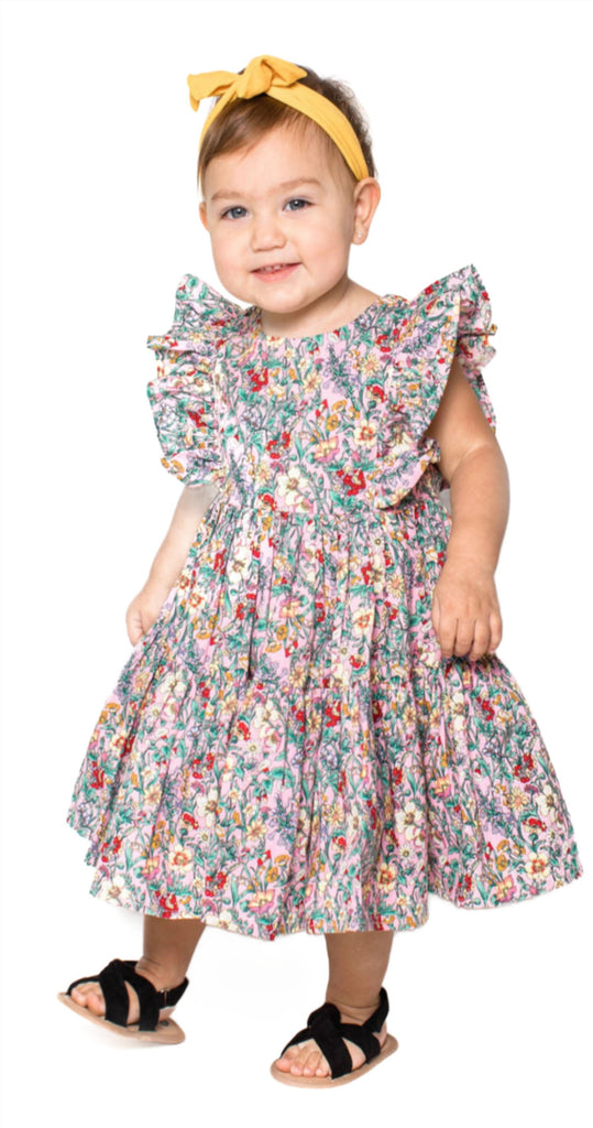 Baby Girl's Floral Chambray Dress