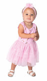 Popatu Baby Girls Pink Tulle Dress with Matching Headband