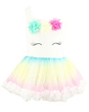 Little Girl's Rainbow Unicorn Tutu Dress