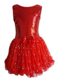 Little Girl's Red Petti Tutu Ruffle Dress