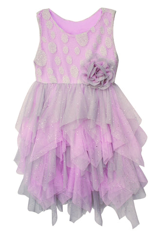 Little Girls Silver Party Dress
