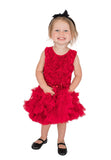 Baby Girl's & Little Girl's Burgundy Petti Tutu Ruffle Dress