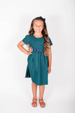 Baby Girl's & Little Girl's Green Checkered Dress - Popatu