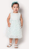 Popatu Little Girl's 3D Mint Flower Girl Dress