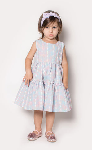 Popatu Baby Girl's & Little Girl's Seesucker Tiered Dress