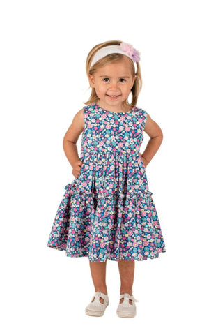 Little Girl's Floral Flutter Dress