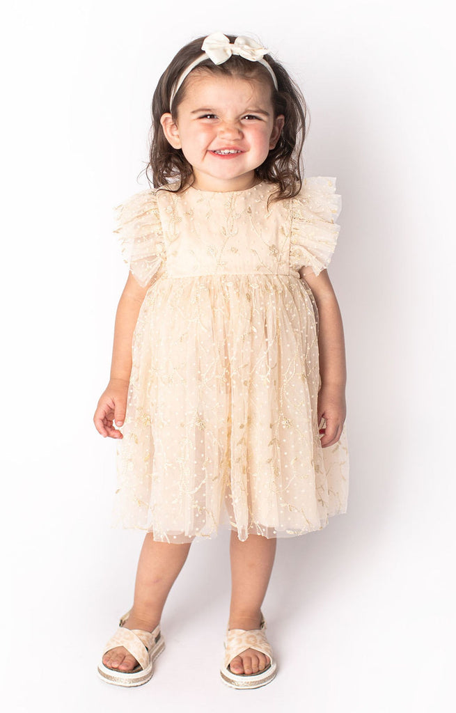 Popatu Little Girls Embroidered Dress