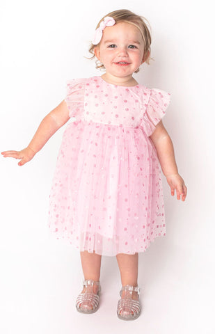 Baby Girl's & Little Girl's Pink Glittery Dress