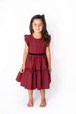 Popatu Baby Girl's and Little Girl's Red Check Dress
