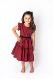 Popatu Baby Girl's and Little Girl's Red Check Dress