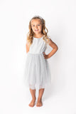 Popatu Baby Girls and Little Girls Silver Dress