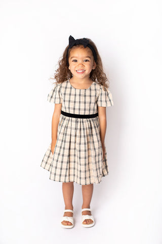 Baby Girls & Little Girls Beige Plaid Dress, 2 Baby Girls & Little Girls Beige Plaid Dress, 2