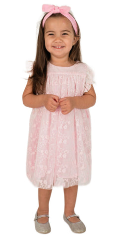 Baby Girl's Pink Lace Dress