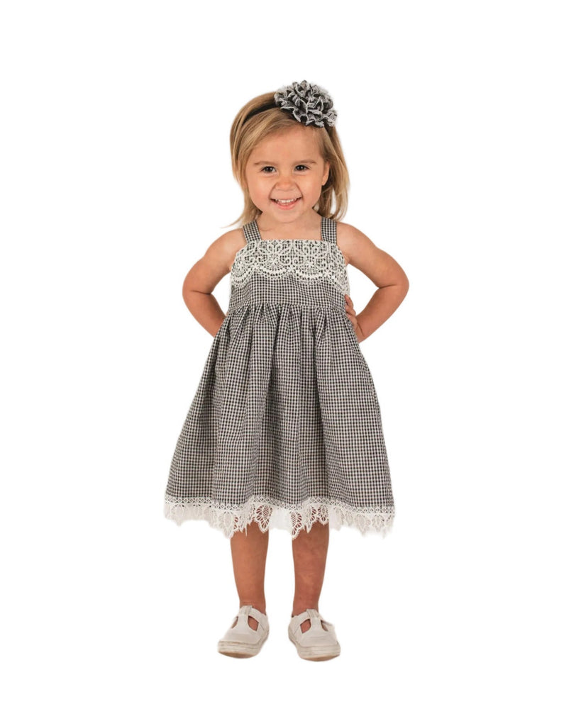 Little Girl's Lace Black Dress - Popatu