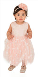 Little Girl's Peach Mini Flower dress