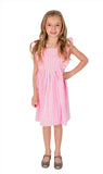 Baby Girl's and Little Girl's Pink Stripe Pinafore Dress