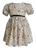 Baby Girl's Ivory and Black Lace Dress