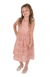 Little Girl's Lace Dusty Rose Dress