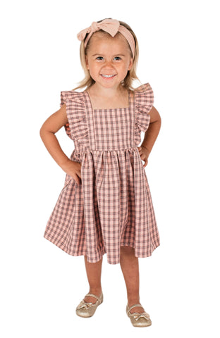 Baby Girl's Checkered Pinafore Dress