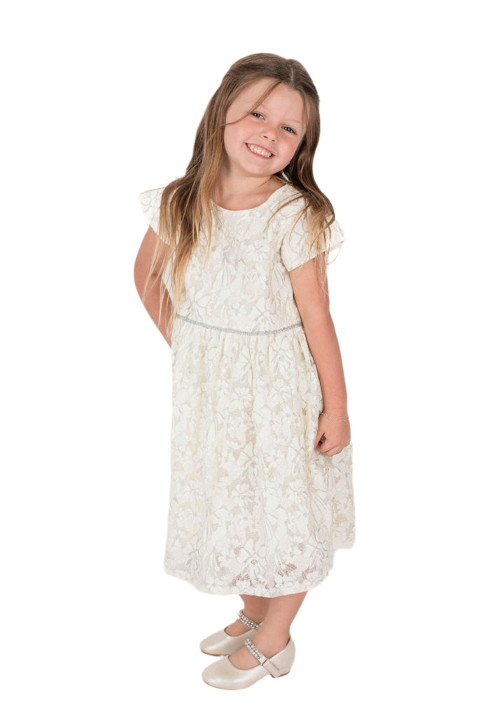 Little Girl's Lace Ivory Dress