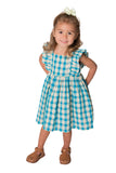 Baby Girl's Blue Plaid Pinafore Dress