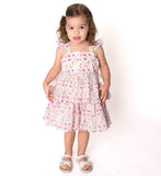 Baby Girl's Tiered Floral dress with Matching Panty (3M-24M) - Popatu
