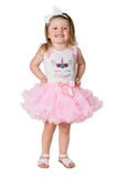 Popatu Little Girls "Believe"" Unicorn Ruffle Petti Dress - Popatu