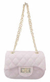 Popatu White Quilted Handbag