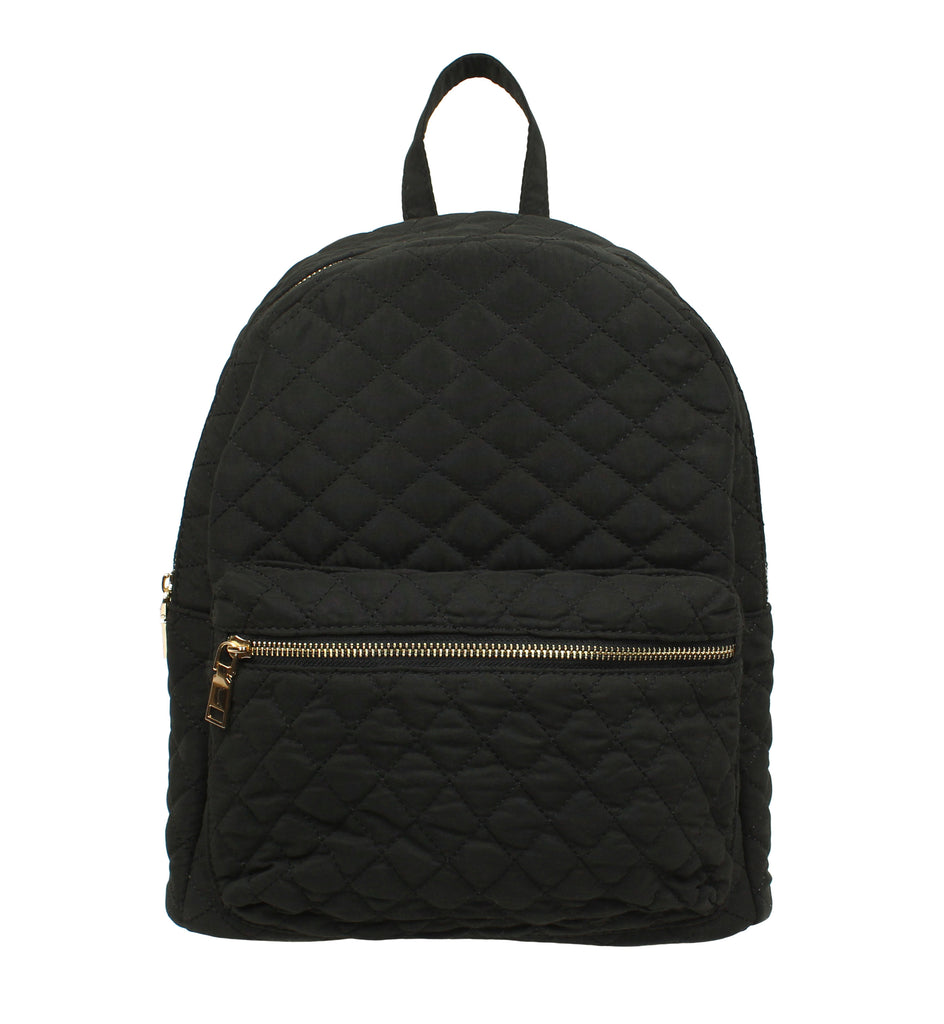 Popatu Black Quilted Backpack