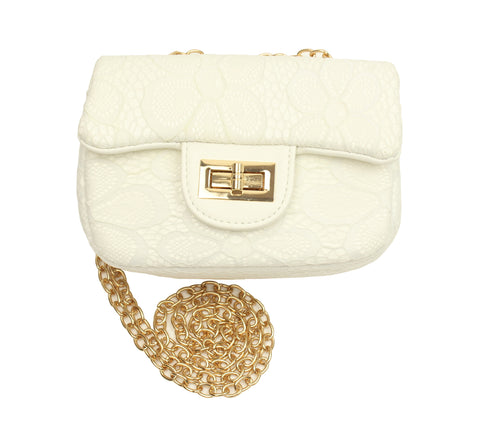Popatu White Lace Cross Body Bag