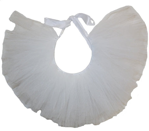 Pawpatu Handcrafted White Tulle Tutu with Adjustable Ribbon for Pets