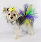 Pawpatu Mardi Gras Inspired Handcrafted Tulle Tutu for Pets