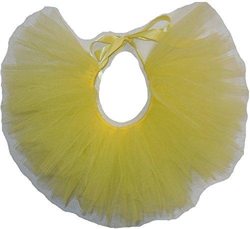 Pawpatu Handcrafted Yellow Tulle Tutu with Adjustable Ribbon for Pets