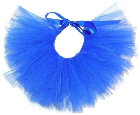 Pawpatu Handcrafted Royal Blue Tulle Tutu with Adjustable Ribbon for Pets