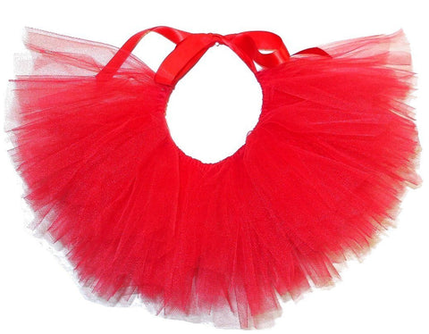 Pawpatu Handcrafted Red Tulle Tutu with Adjustable Ribbon for Pets