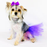 Pawpatu Handcrafted PurpleTulle Tutu with Adjustable Ribbon for Pets