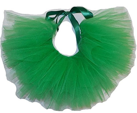 Pawpatu Handcrafted Green Tulle Tutu with Adjustable Ribbon for Pets