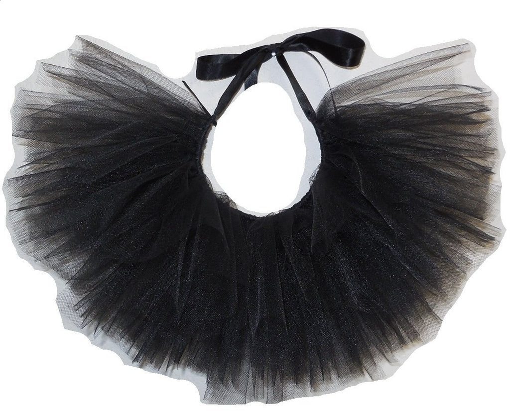 Pawpatu Handcrafted Black Tulle Tutu with Adjustable Ribbon for Pets