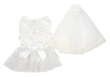 Pawpatu White Bridal Wedding Costume Dress for Pets